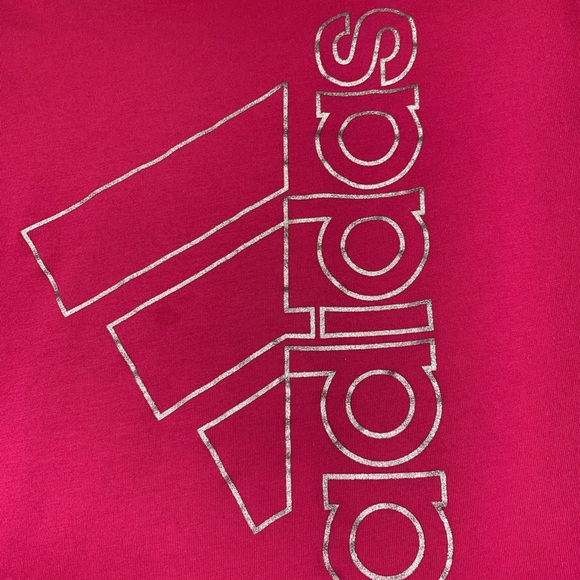 🛍 Girl’s Adidas Logo Cap Sleeve Top - size 6X - Picture 3 of 5